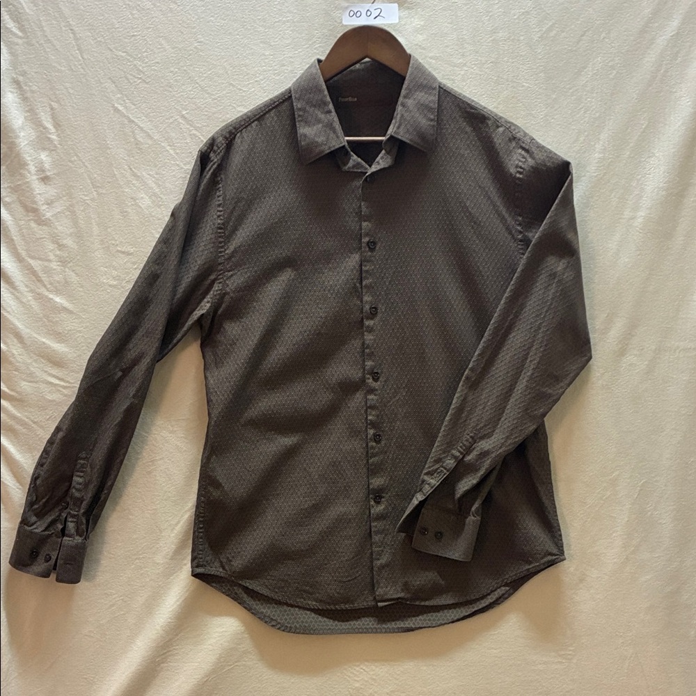 Perry Ellis Dark Brown Casual‎ Button Down Shirt